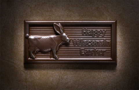 Happy Wisconsin Easter Chocolate Bar