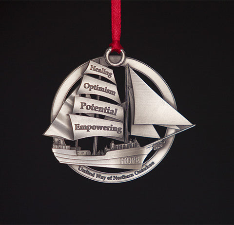 Ship of Hope Pewter Ornament